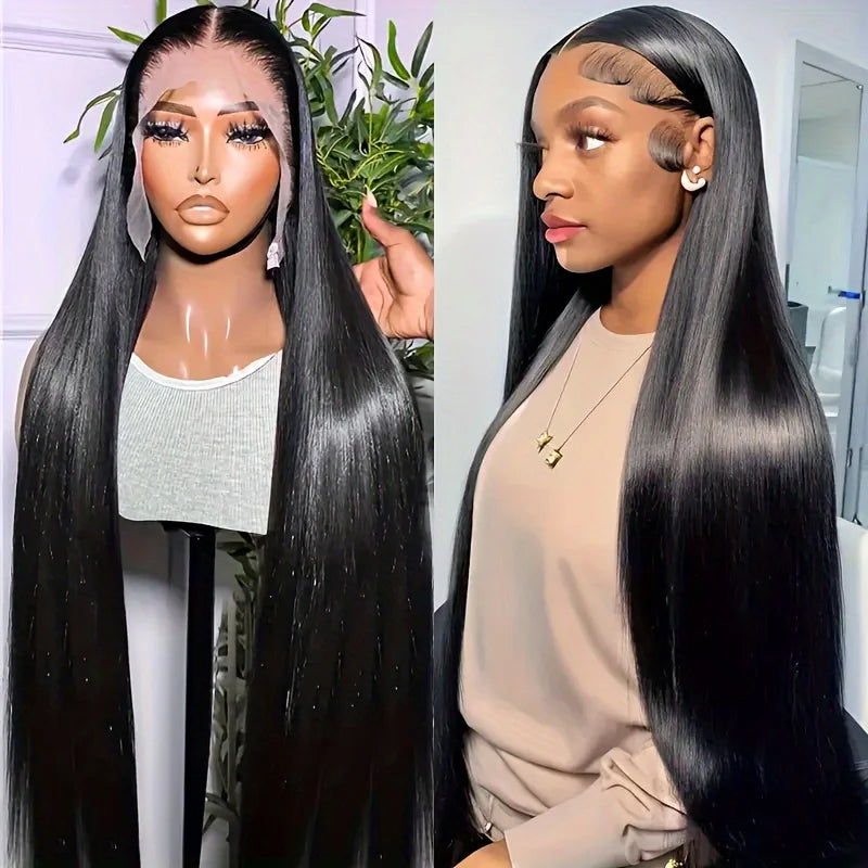 Perruque Lace Front 13x4 HD – Cheveux Lisses – 200% Densité – Cheveux Humains 100%