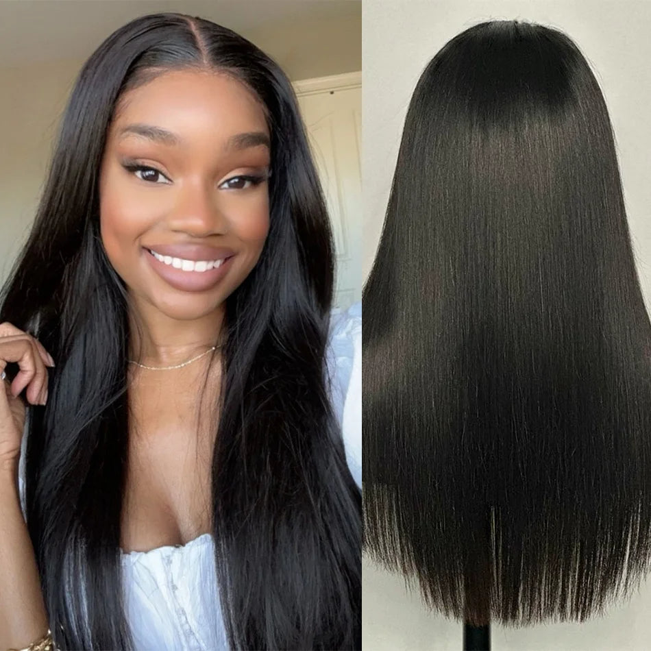 Perruque Lace Front 13x6 – 220% Densité – Lisse – 40 pouces – Cheveux Brésiliens 100% humains