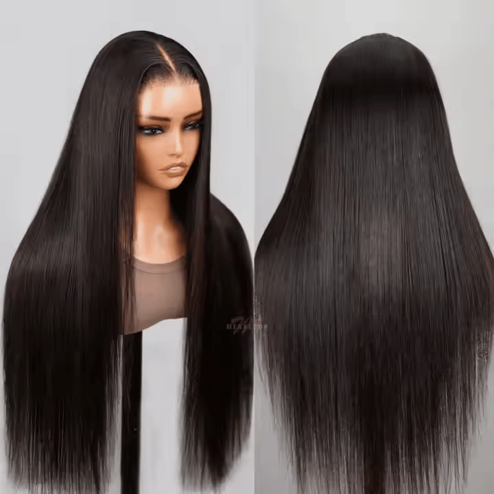 Perruque 13x6 en cheveux humains, prête à porter, avec dentelle HD 5x6 pré-découpée, sans colle.